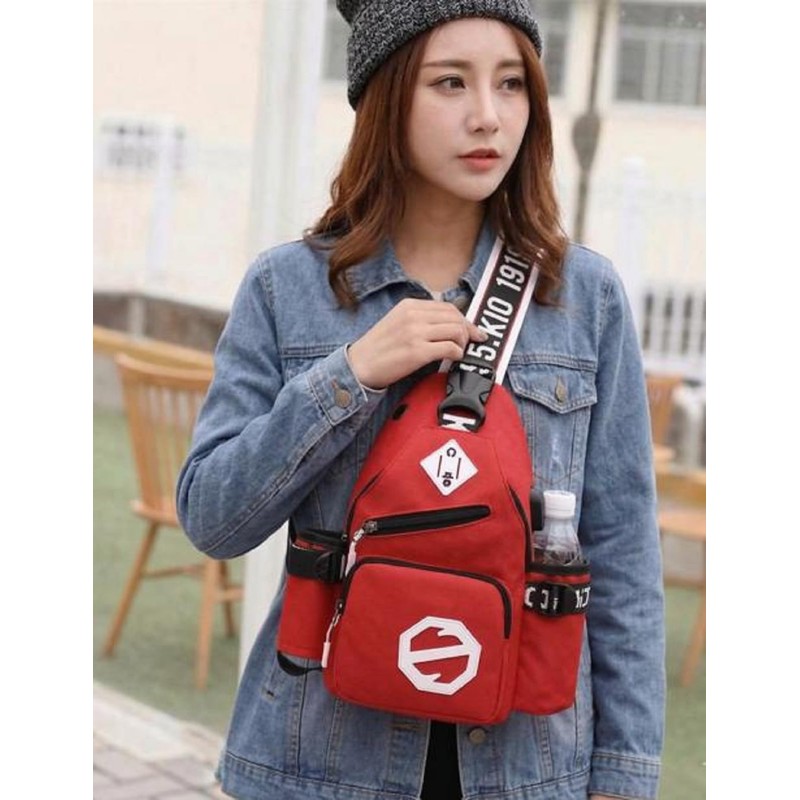 Blue refrain One Shoulder Bag Crossbody Shoulder Bag Multifunctional Casual