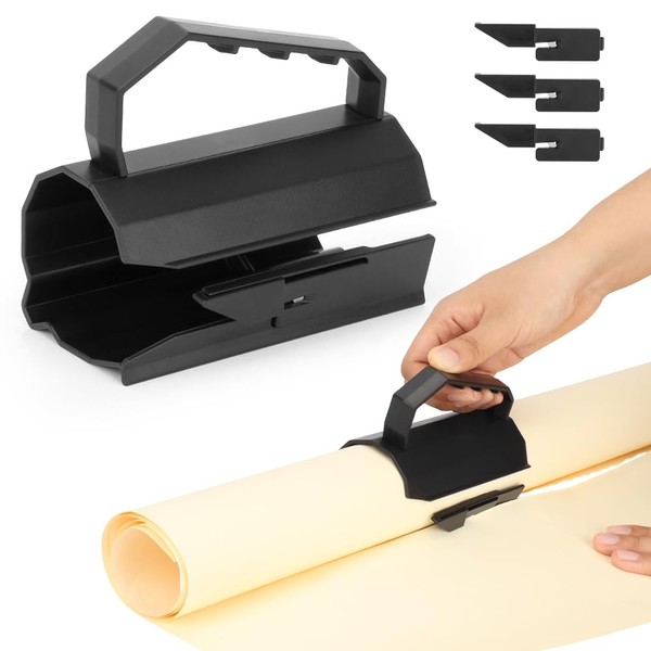 Wrapping Paper Cutter with Handle,Roll Wrapping Paper Cutter,with 3pcs Replaceable