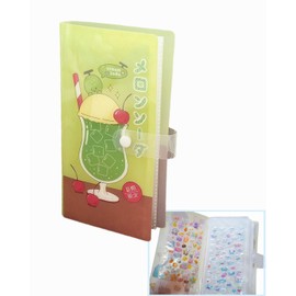 Rich Peach Sticker Notebook, 3D Seal, Storage, Girls, Removable, Puffy Planner, Glitter, Cute, Binder, Dedicated Mount, 40 Refills, New Year's Gift, Dream, Sparkling, Coffee, Bear or Cat Can be stored