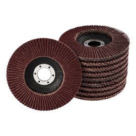 10 flap discs, diameter 115 mm, grain 60, brown, professional quality, for metal and wood, for angle grinders, flap discs, sanding mop, lamellar discs, sanding discs, grinding discs