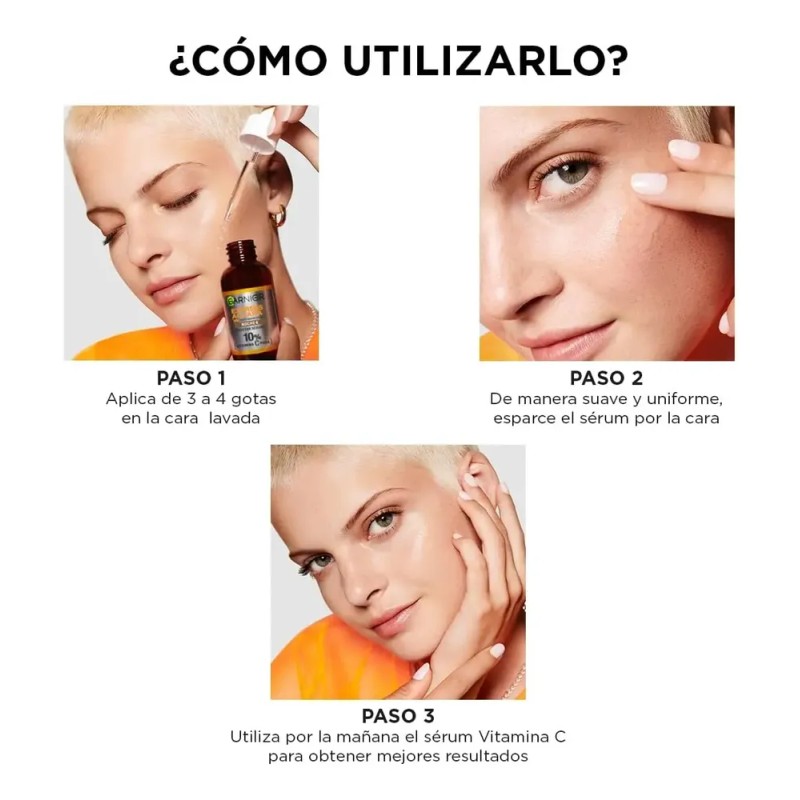 Kit Vitamina C 7p: Agua+sérum+noche+crema+limpiadora+ojos+uv
