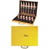 chandler 24 Pieces Cutlery Set Shiny Golden Stainless Steel 410