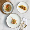 Pokini Porcelain Dinnerware Sets, 12 Piece Luxury China Plates and