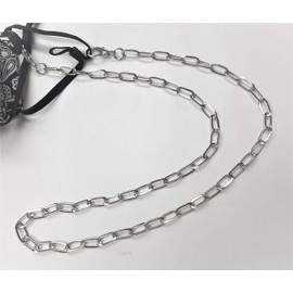 Beyond Trim Face Mask Holder Chain Strap Leash Lanyard Fashion Retainer Necklace Lightweight Lobster Claws T5015 Silver