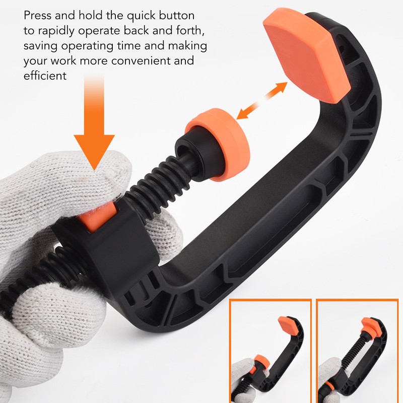 2Pcs C Clamp 2 Inch 3 Inch Adjustable Quick Release