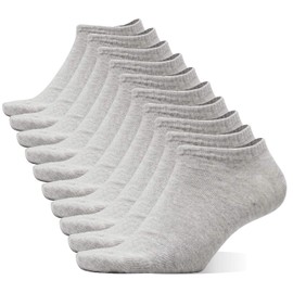 PIENILO Men's Socks, Large Size, Ankle Set, 10.6 - 11.4 inches (27 - 29 cm), Gray x 10 pairs