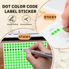 PARLAIM 1/4 Inch Roll Color Coding Labels,4200per Round Adhesive Circle