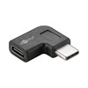 Goobay 45402 USB-C to USB-C Adapter, Right-Angled, 90°, Black