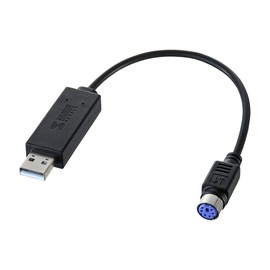Sanwa Supply USB-C VPS5 USB to PS/2 Converter (USB A Connector Male to Mini DIN6pin Female)