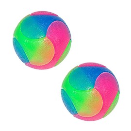 Rolin Roly Dog Ball Flashing Light Up Dog Ball Color Changing Bouncing Dog Flashing Play Ball Jumping Dog Ball Interactive Ball Dog Toys Moving Ball For Puppy Cats (2PK Smooth Ball)