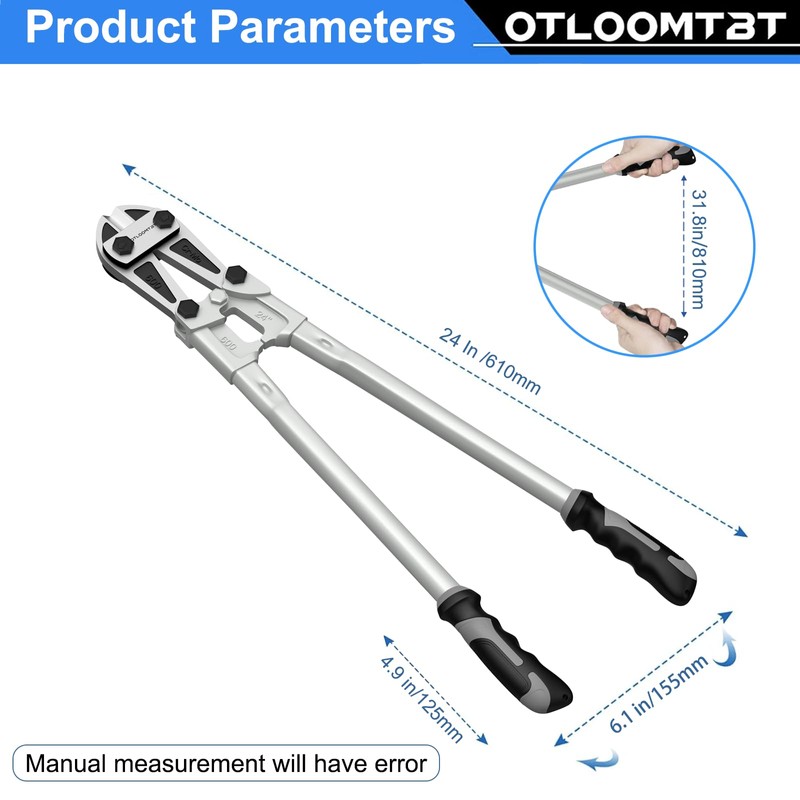 OTLOOMTBT 24 In Heavy Duty Bolt Cutter - Industrial Chromium