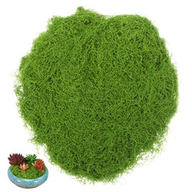 Fake Moss for Crafts,10.6oz Artificial Moss for Indoor Plants, Faux Moss Decor for DIY Decorative, Pale Green Faux Moss for Home,Garden Floral and Event Decor
