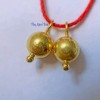 5mmx9.5mm 18k Solid Yellow Gold Handmade Ball With Granulation Point