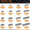 Rustark 140Pcs 16 Sizes Key Stock Keystock Assortment Kit Round