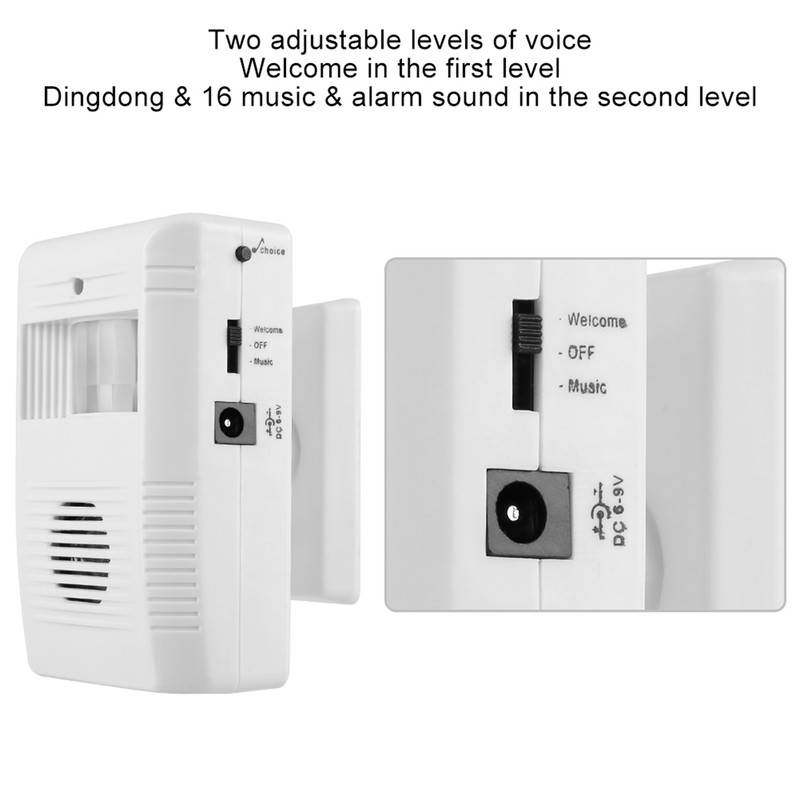 16 Music IR Motion Independent Sensor Store Home Welcome Door