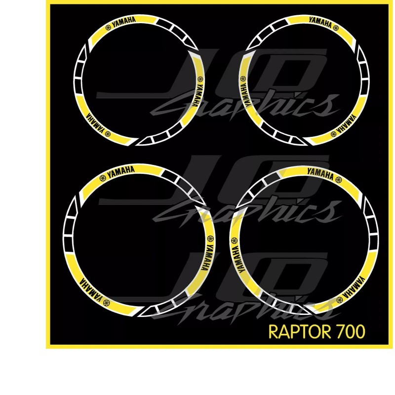 jc Yamaha BANSHEE Rims Decals Stickers