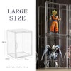 AAABOX Acrylic Display Cabinet Transparent Stackable with Door, 3 Pieces