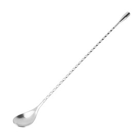 Nikou Cocktail Mixing Spoon, Bar Spoon, Wine Mixing Twist Spoon, Long Handle, Drink Mixing Tool, Bar Spoon, Stainless Steel, Silver, 31 x 2.8 cm