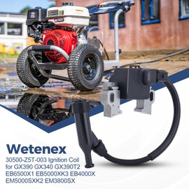 30500-Z5T-003 Ignition Coil Replace 30500-Z5R-003 HZG-C00001 for GX340 GX390 GX390T2 Engine EM3800SX EB4000X EB6500X1 EB5000XK3 EM5000SXK2 Generator