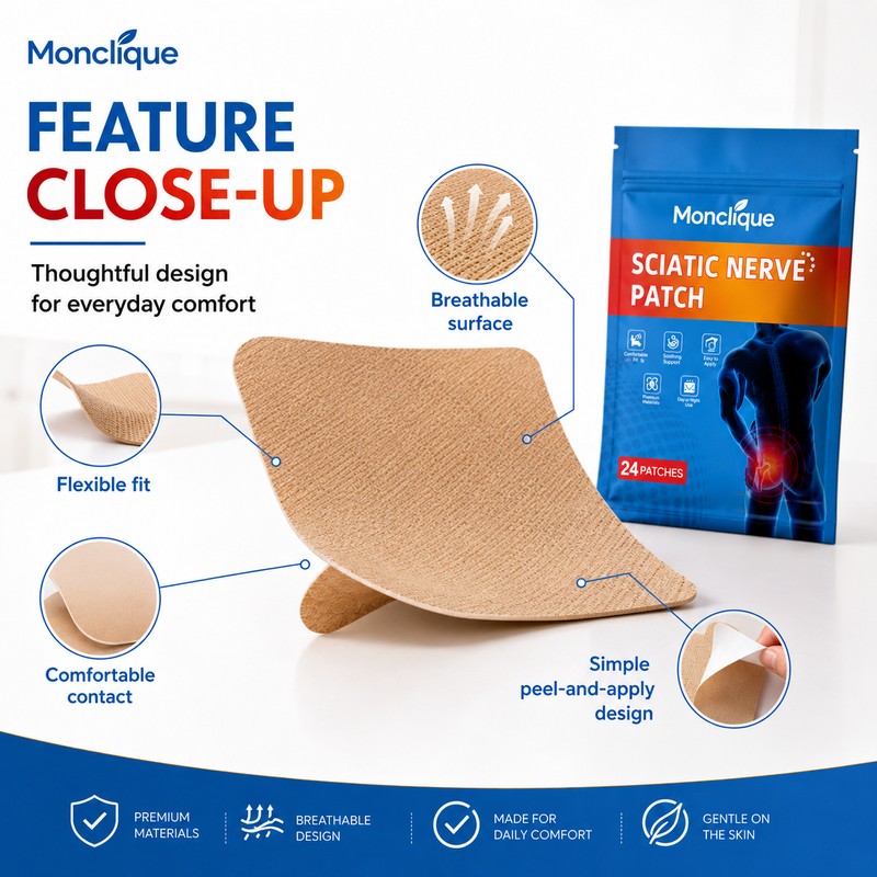 Hip & Lower Back Comfort Patches for Adults – Herbal-Inspired