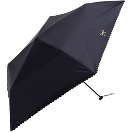 Because Because Folding Umbrella, 19.7 inches (50 cm), UV Protection, Approximately 99.9 % of UV Protection, Lightweight, 4.2 oz (120 g), Parasol, Rain or Shine, Women's, Slim, Stylish, Black,