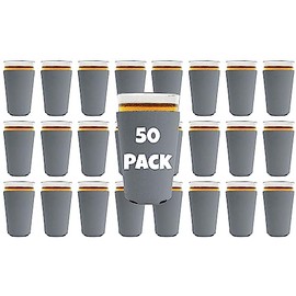 Blank Neoprene Pint Glass Coolie 50 Pack (Gray)