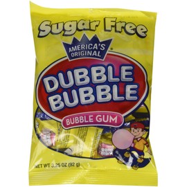 Dubble Bubble Sugar Free, 3.25-Ounce Bags (Pack of 12)