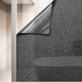 VViViD Smoke Black Crystal Tint Frosted Decorative Two-Way Privacy Window Adhesive Vinyl Film Roll (60in by 72in)