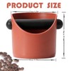 MORAINJAY Coffee Knock Box,Small Espresso Knock Box,Red Coffee Grounds Container