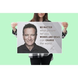 Robin Williams Motivational Poster Quote Inspirational Quotes Classroom Posters Movie Comedian Actor Awards Billiard Comic Merchandise Theater Autograph Famous Homeschool Perseverance Awareness P081