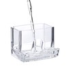 Relaxdays Cotton Swab Storage Box, Acrylic Lidded Organiser, Stick Bathroom