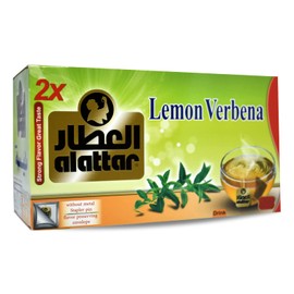 Al Attar Lemon Verbena Tea (20 Tea Bags Melissa) Dried Premium Verbena Citron Egyptian Herbal Natural Oriental Arabic Strong Flavor Caffeine Free Non Gmo Kosher Halal شاى أعشاب مليسة