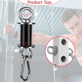 VANROUG 2Pcs Power Rack Attachments, Heavy Duty Squat Rack Attachments, Power Rack Shackle Band Attachment for Strength Training, Resistance Band Accessories Fits 1" Holes