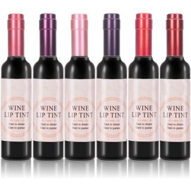 Matte Lip Gloss Set, Lip Gloss Waterproof Wine Lipstick Tint, Lipstick Set 6 Colours Long Lasting Wine Lip Tint Set, Non-Stick Cup Lip Stain Set