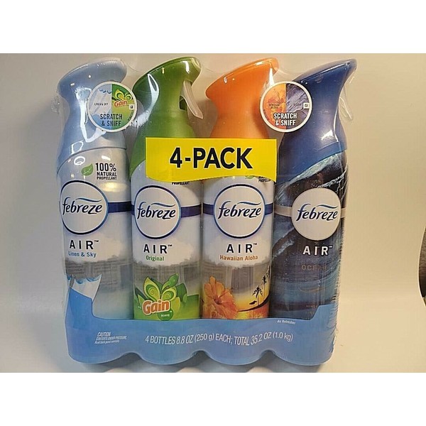 4 Pack- Febreze AIR Eliminates Odors  8.8 oz
