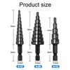 Okaywork 3 Pieces Step Drill Set, Hex Shank Step Drill