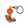 Border Collie Genuine Leather Dog Keychain Bankakraft Leather Story (Made