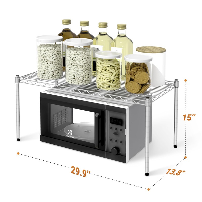 Simple Deluxe 1-Tier Shelving Unit, 29.92" W x 13.78" D