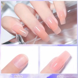 Pink Builder Gel For Nails,Builder Extension Nail Gel,Clear Builder Gel,Gel Nail Extension,Hard Gel Nail Builder for Nail Extensions and Nail Repair,Solid Nail Glue Gel,Nail Strengthener for Weak Nail