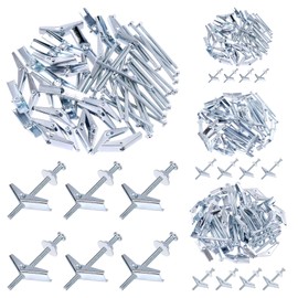 Mardatt 30 Sets 1/8" Toggle Bolts and Wing Nuts, Metal Toggle Bolts Round Head Toggle Wing Nut Bolt Set Butterfly Toggle Anchors for Hanging Heavy Items on Drywall