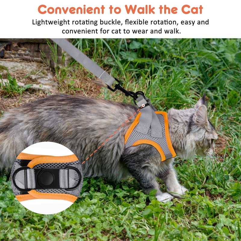 FAYOGOO Cat Harness and Lead Set, Cat Harness for Walking