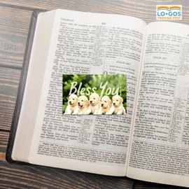 Pass It On Scripture Cards, Puppies, Bless You Num 6:24, Pack of 25 — Inspirational Bible Verse Wallet Cards, Devotional, Bible Study — Memorization, Small Christian Greetings for Encouragement