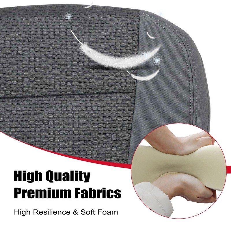 Vigoraze Front Driver Side Bottom Cloth Seat Cover Gray &