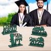 4 Pcs Green Graduation Desktop Decorations, Class of 2025 Graduate