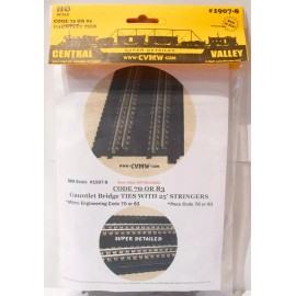Central Valley ~ HO Scale ~ Code 70 & 83 ~ Bridge Ties & Stringers ~ CVM1907-8