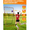Volleyball Rebounder Net 7x4 ft, Training Equipment with Angle Customization