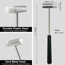 Lightweight Hammer for Home Project, Small Hammer for Jewelry Making, Little Craft Mallet for Small Projects, Watch, Woodworking, DIY, Leather