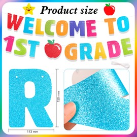 HOWAF Welcome to 1st Grade Banner, Back to School Decorations Garland Banner First Day of 1st Grade First Day of School Party Decoration for Preschool Kindergarten Classroom Party Supplies