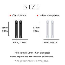 SooGree 16 Pairs Silicone Eyeglasses Temple Tips Sleeve Retainer, Glasses Temple Holders Anti-slip Eyeglass Retainer (thick)