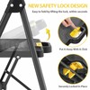 KINGRACK 2 Step Ladder, Sturdy Steel Step Stool with Anti-Slip